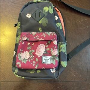 Herschel Supply Co. Floral Crossbody Bag - Black and Red